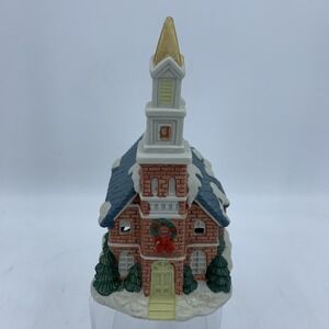 Vintage 2001 Cobblestone Corner Christmas Village St Nicholas Chapel Dollar Tree